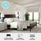 Martha Stewart Corbin King Size Solid Wood Platform Bed w/Wooden Headboard and Footboard, Dark Brown MG-090026-K-DKBRN-MS - alternate 2